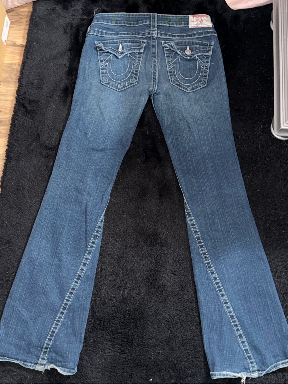 True Religion Women's Dark Wash Flared Jeans
